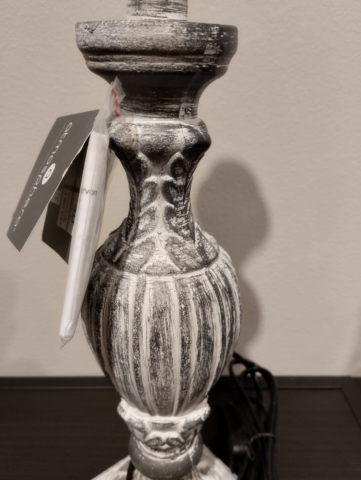 Lampefod - Bordlampe - Lund - Antik Grå