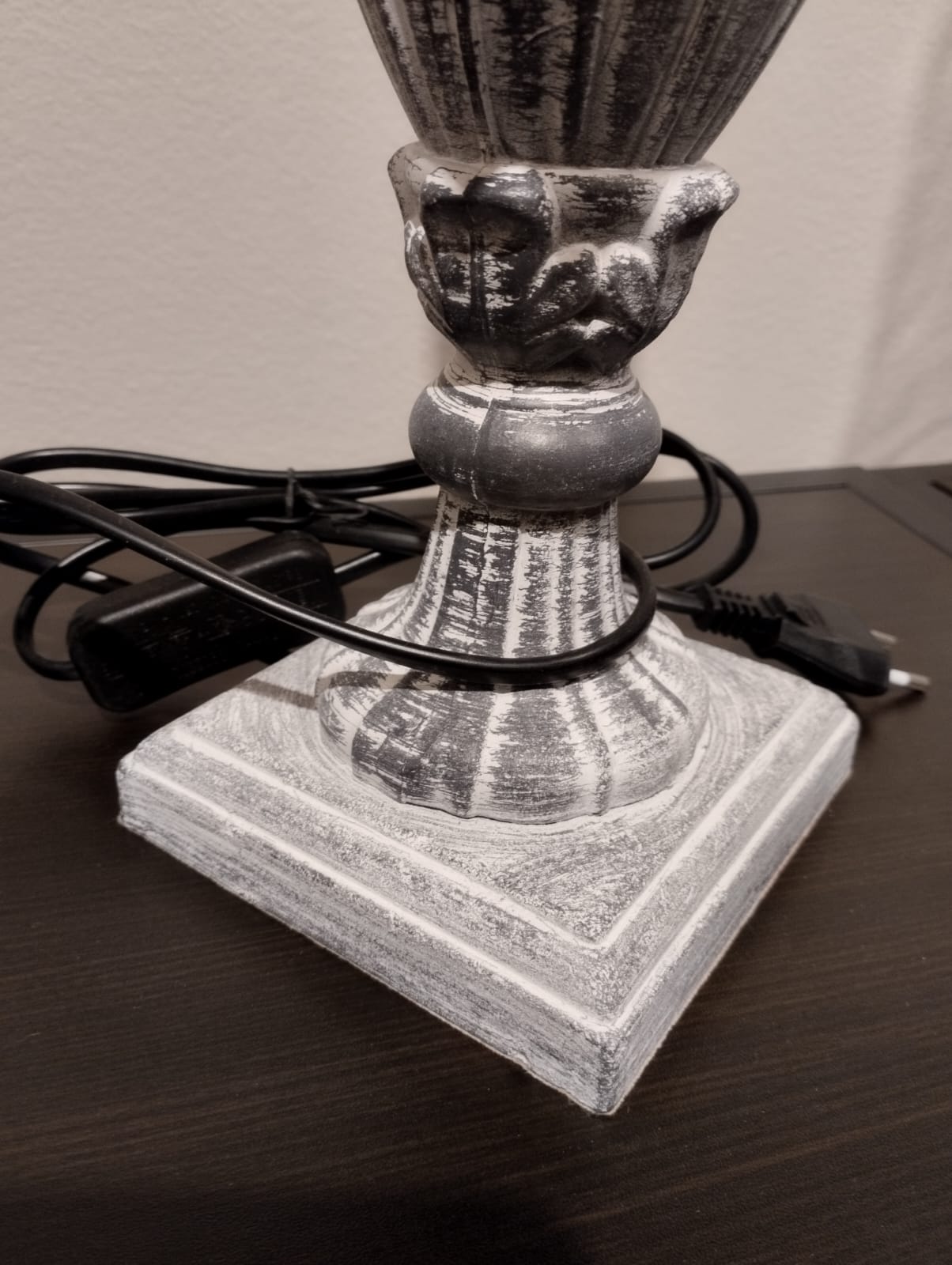 Lampefod - Bordlampe - Lund - Antik Grå