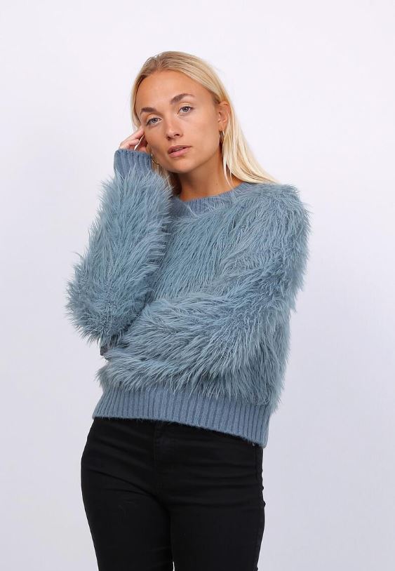 Elegant och mjuk tröja - Blå - OneSize