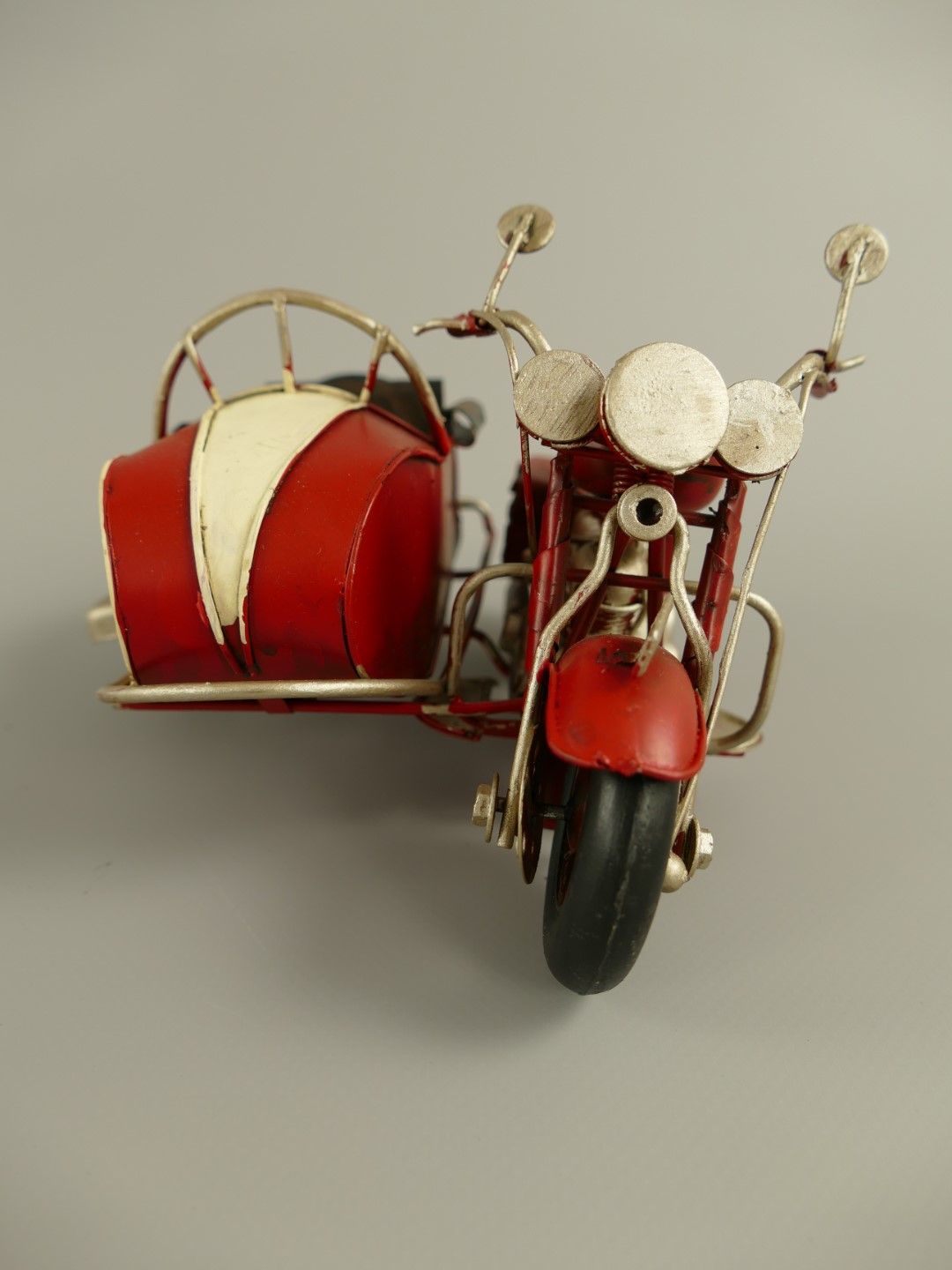 Motorcykel med sidovagn - Metall - Röd