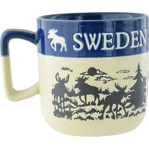 Blå Keramik Krus Sverige - Souvenir- Keramik