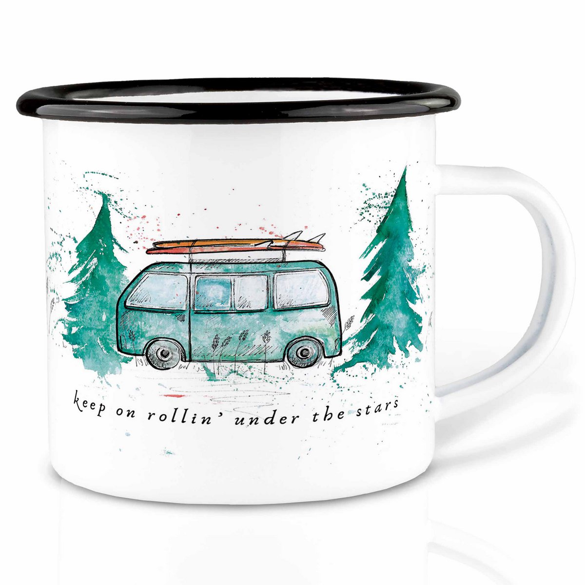 Emaljekrus med motiver - forskellige designs