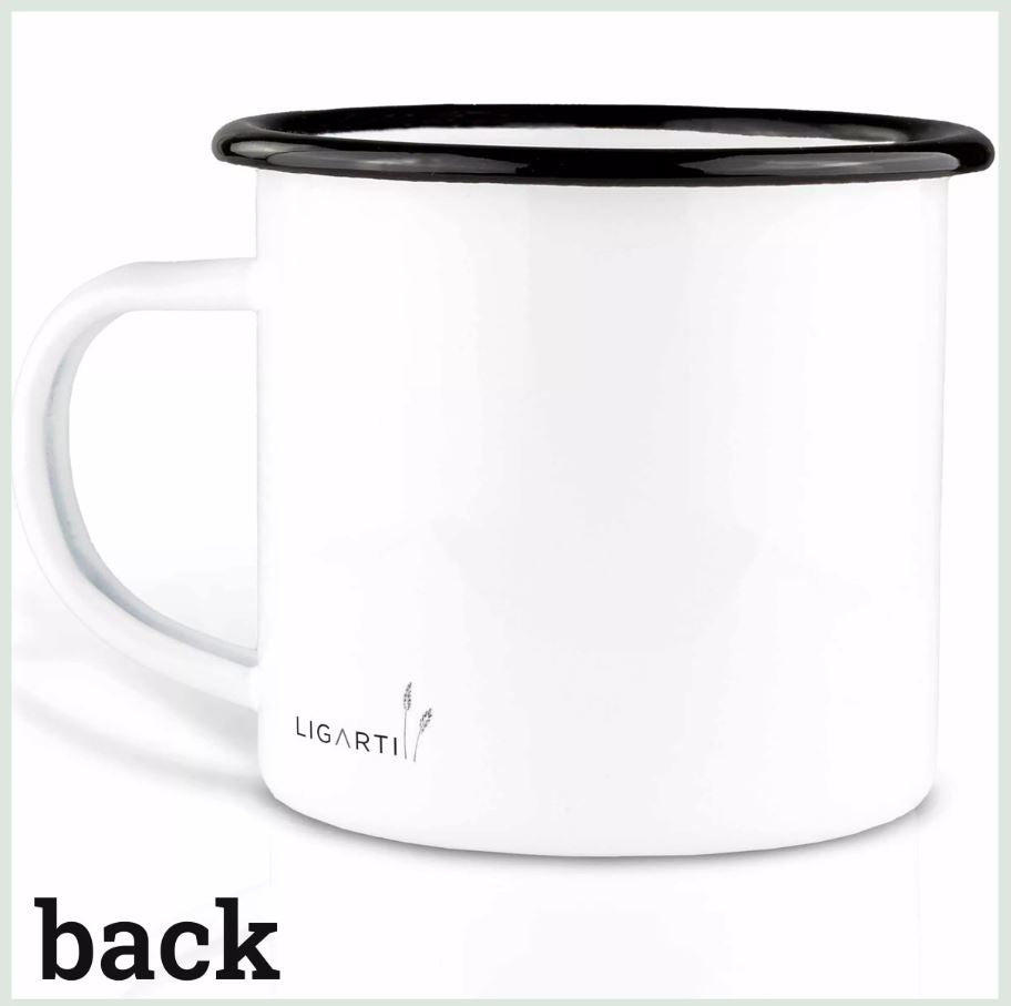 Emaljmugg - Design: LIGARTI - Motiv: Camping Buss
