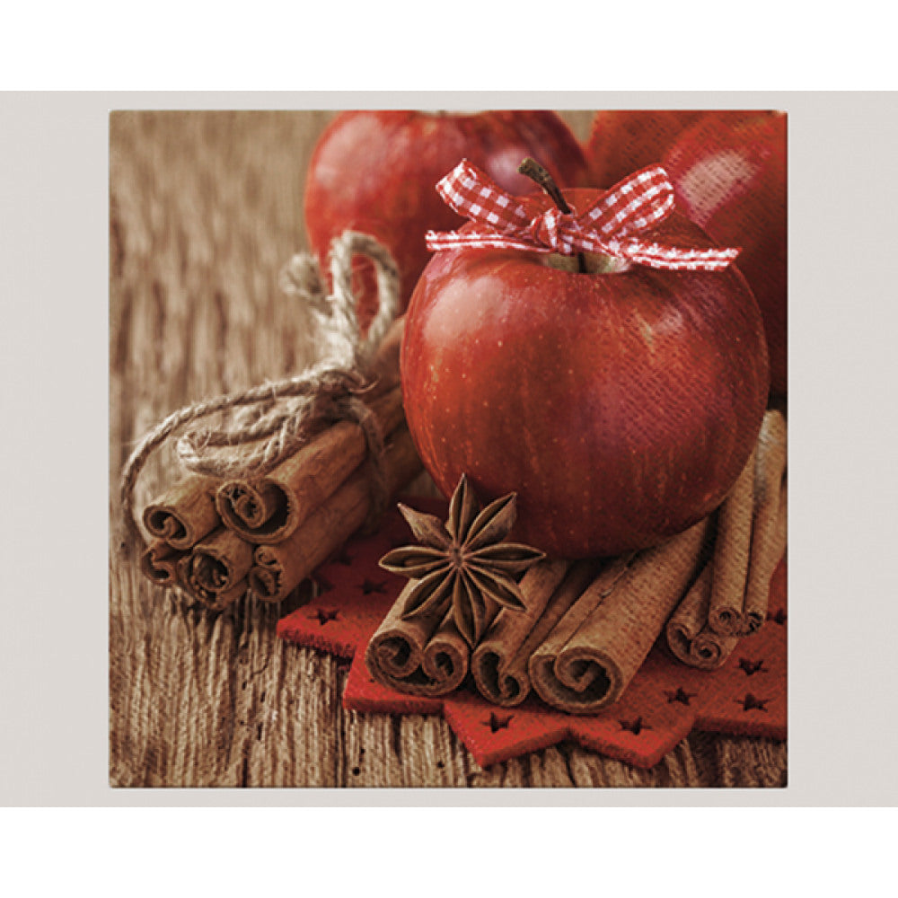 Pappersservett Jul - Juläpple Och Kanel - 33x33cm