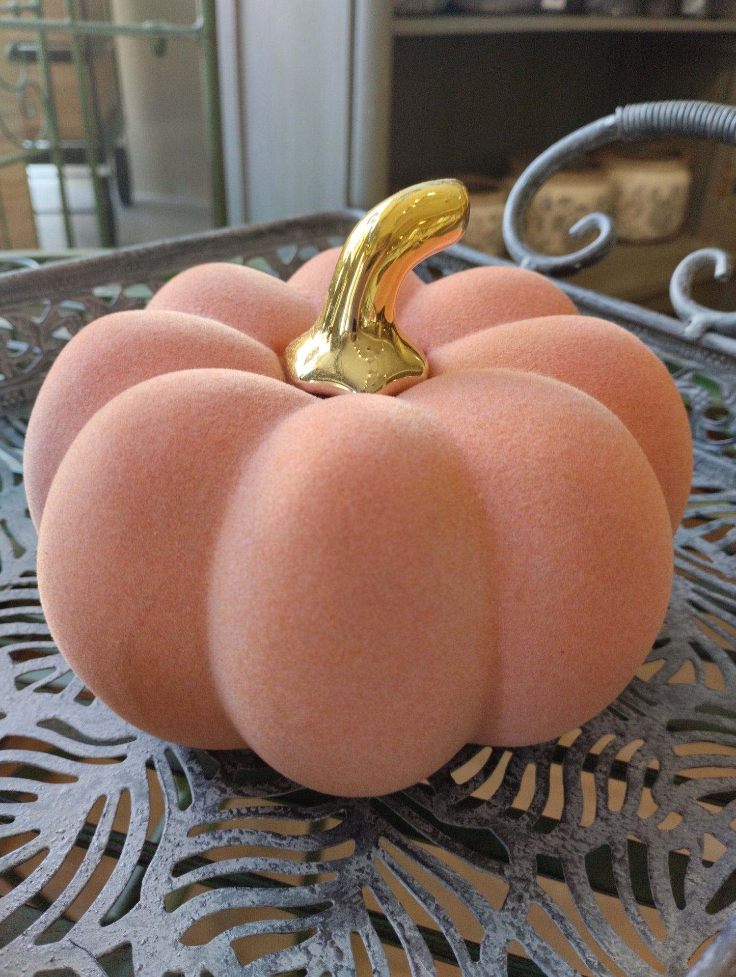Halloween-pumpa i orange & mintgrönt