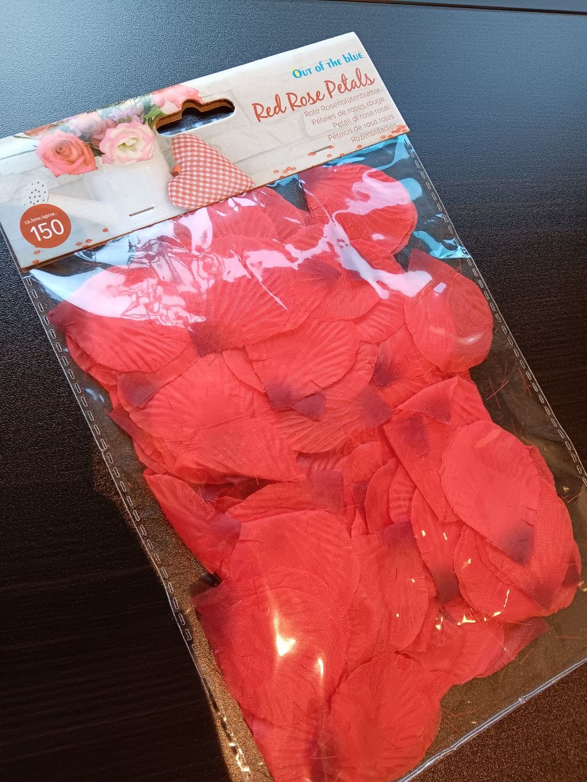 Rosblad i påse - röd