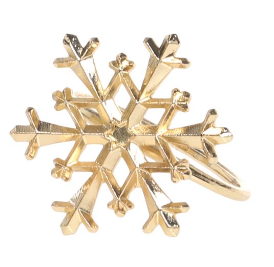 Servietring Snowflake - Messing