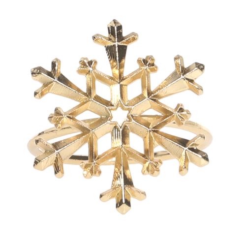Servietring Snowflake - Messing