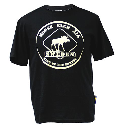 T-shirt sort - King of Forest, VOKSEN