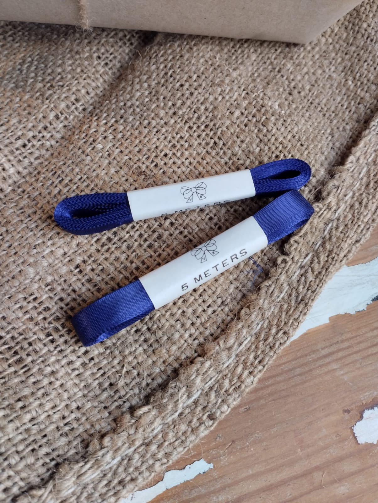 Sidenband 10mm - Färg: Blå
