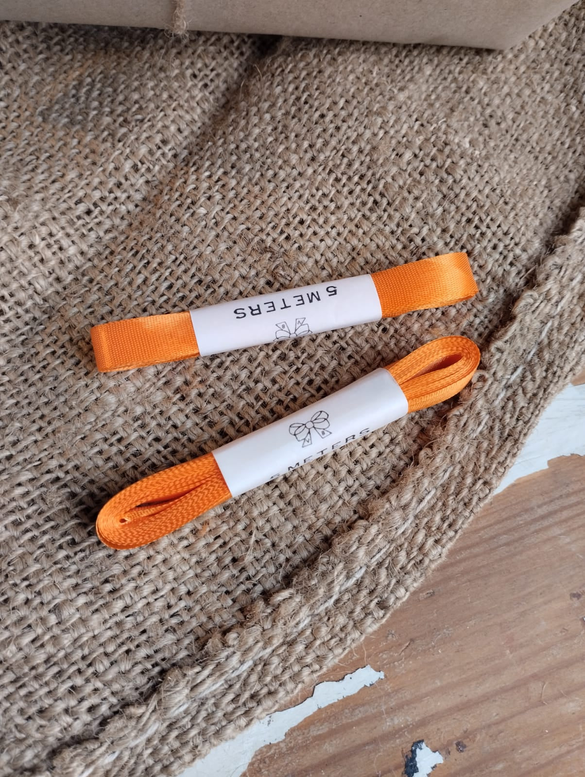 Sidenband 10mm - Färg: Orange