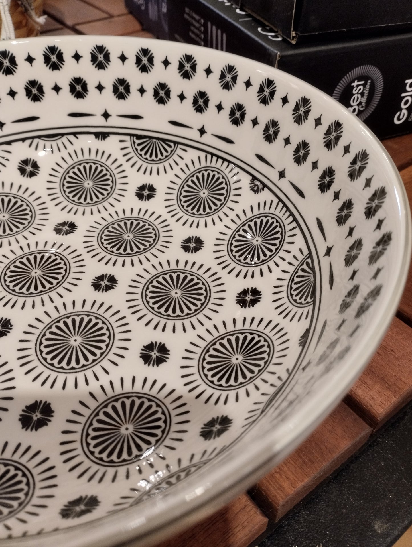Serveringsskål - Svart - Stor Salladskål - Diameter 24cm