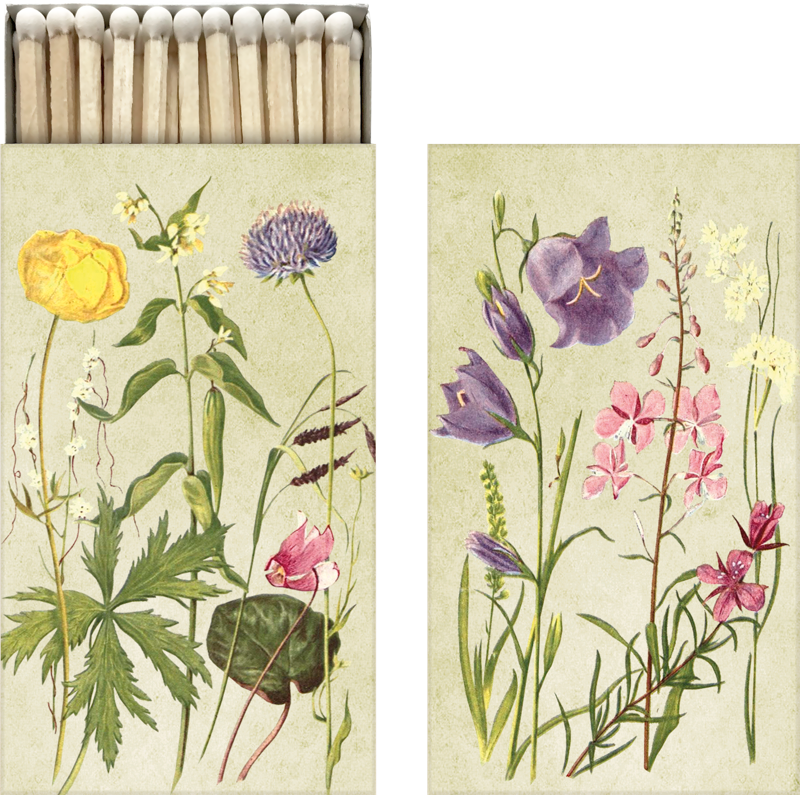 Tändsticksask - 6x11 cm / Sommarblommor