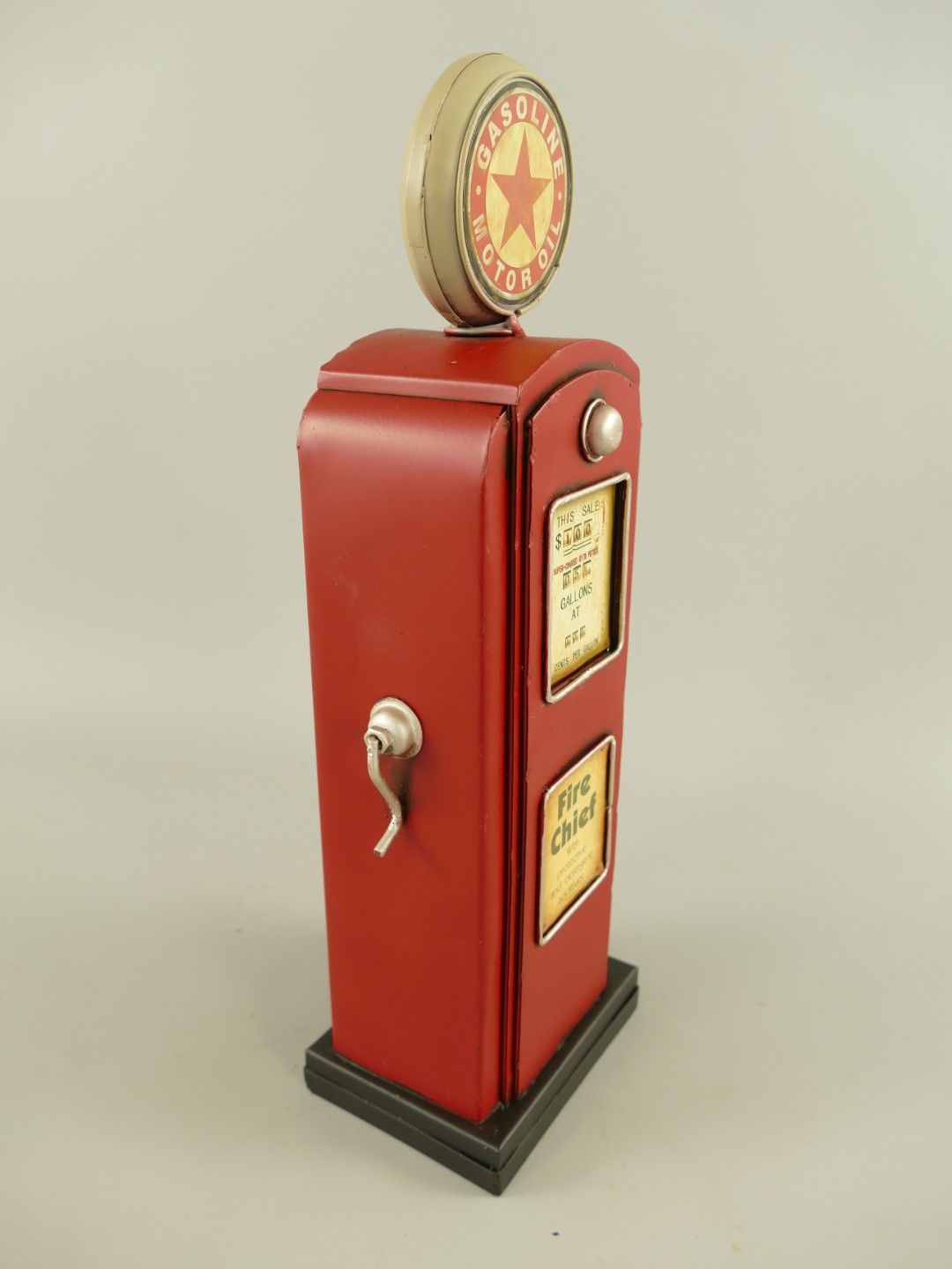 Bensinpump i antik stil - Sparbössa - H 36cm