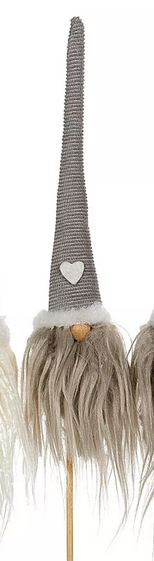 Tomte / Stick - Röd - Brun - Grå