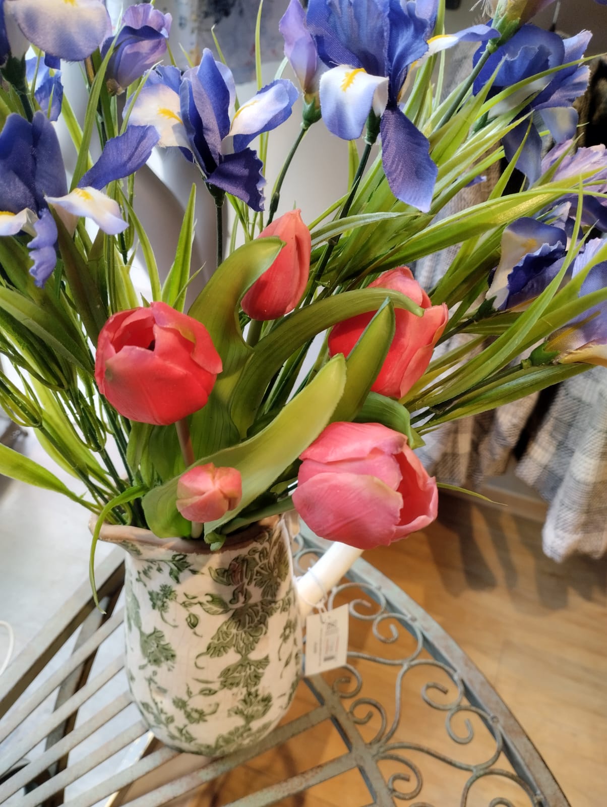 Konstgjorda Tulpaner - Bukett om 5 - 30 cm - Färg: rosa