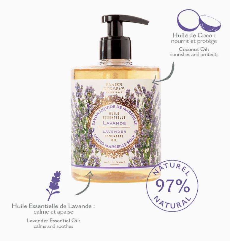 Flytande tvål från Marseille 500 ml - Lavendel