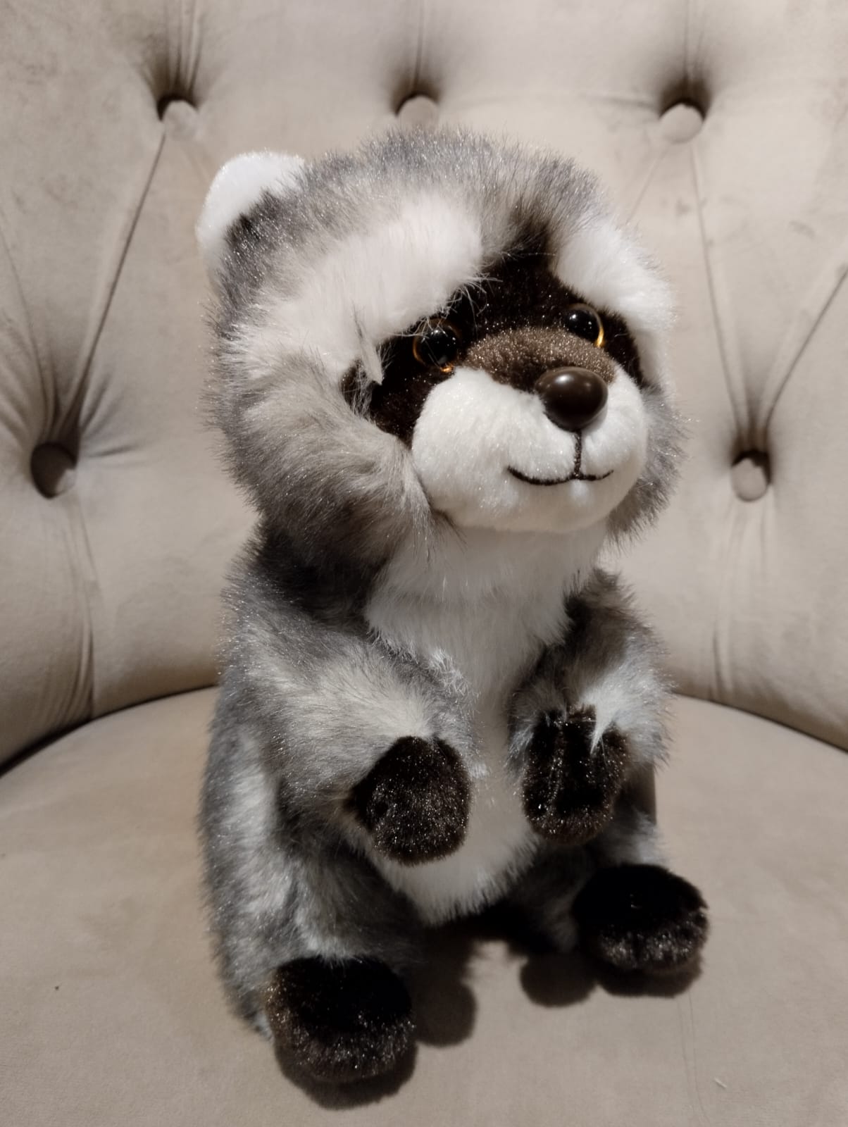 Tvättbjörn, sittande - 21 cm (höjd) - Plyschdjur