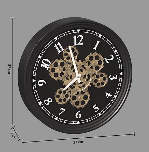Väggklocka - Meca Luxury - Diameter 37cm - Järn