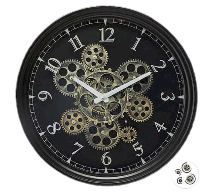 Väggklocka - Meca Luxury - Diameter 37cm - Järn