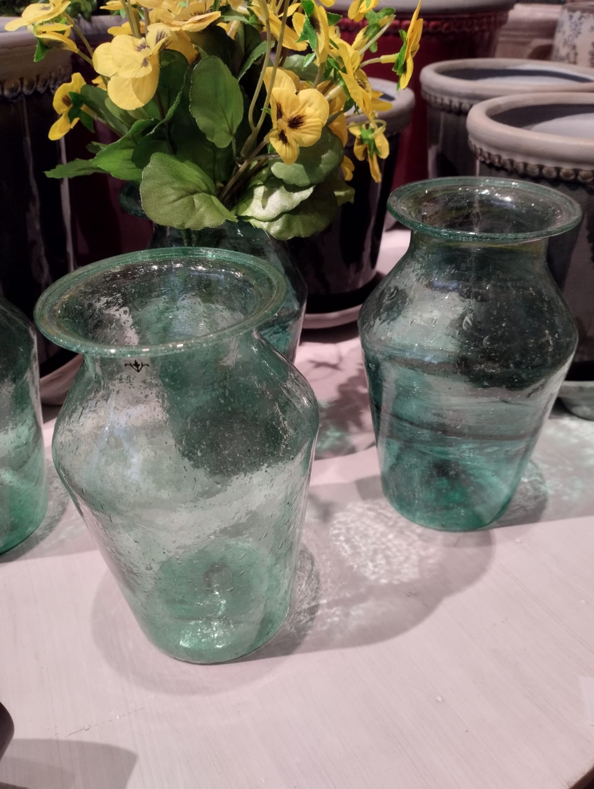Vas VIOLETTA - H 15 cm - Återvunnet Glas