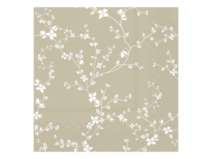 Vacker servett i 3 lager i hög kvalitet. Storlek: 33x33cm, 3-lag 20 st/ förpackning