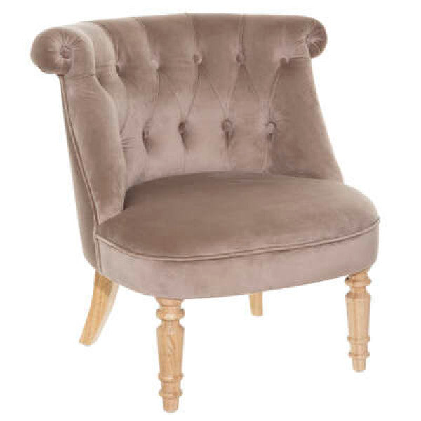 Elegant fåtölj i en nätt och vacker modell som är lättplacerad. Passar hem med Fransk lantstil, klassisk stil eller det romantiska hemmet, beroende på vad du matchar den med. Mått: 67 x 66 cm ; H 72 cm Sitthöjd: 40 cm Färg: beige