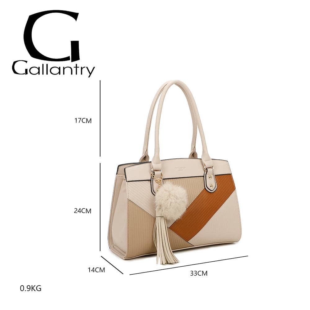 Cléo handväska med fransar: Beige