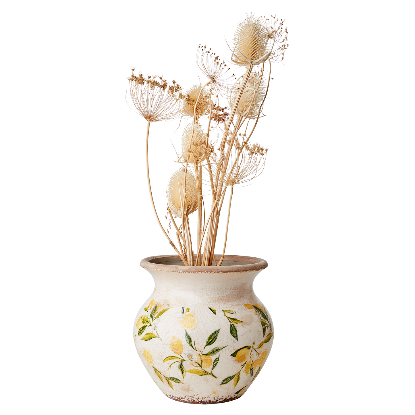 LEMONA Urna M, Vit/grön/gul