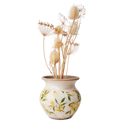 LEMONA Urna M, Vit/grön/gul