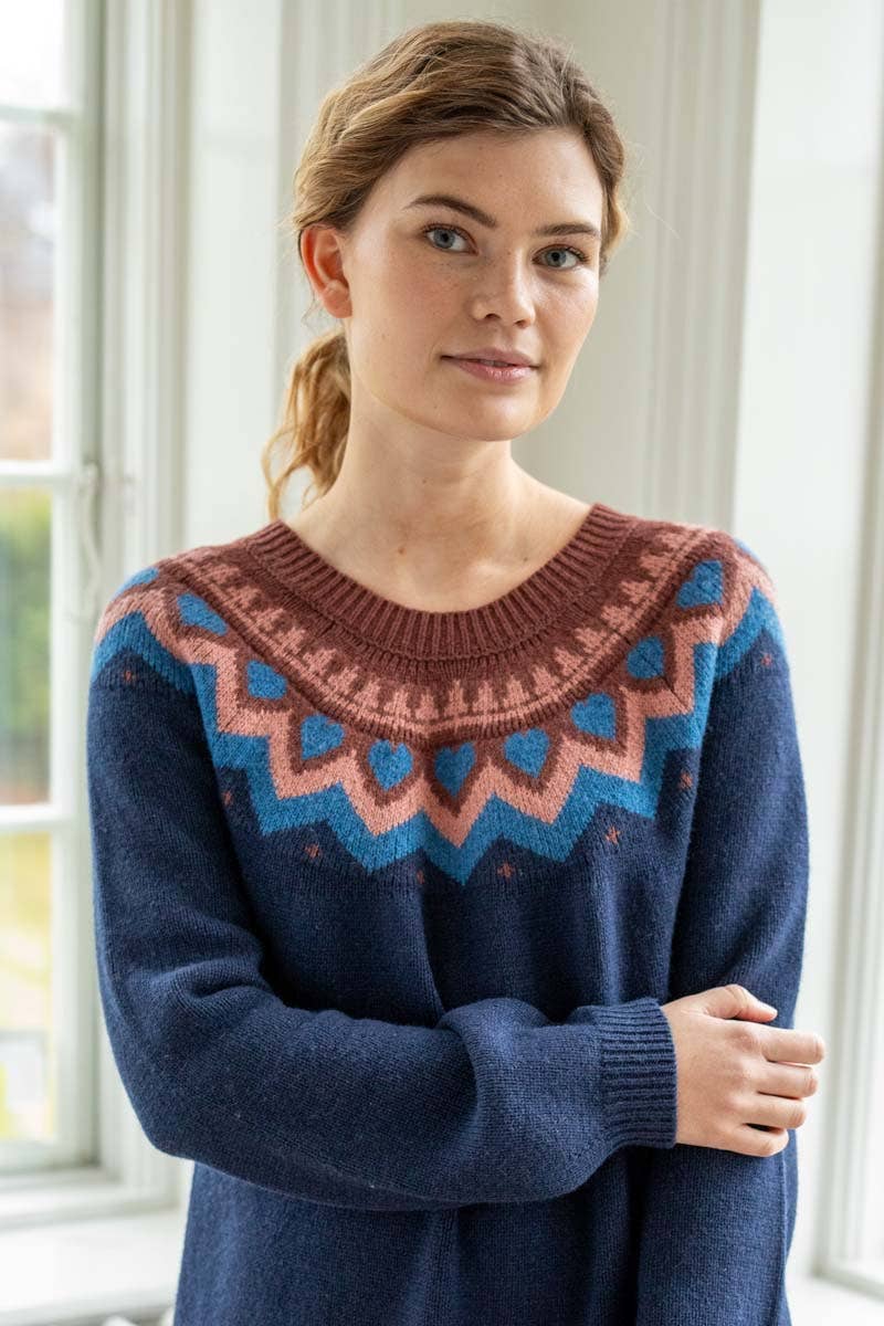 Danesukkertop Ulltröja Klänning Dk Marinblå - Öko-Tex