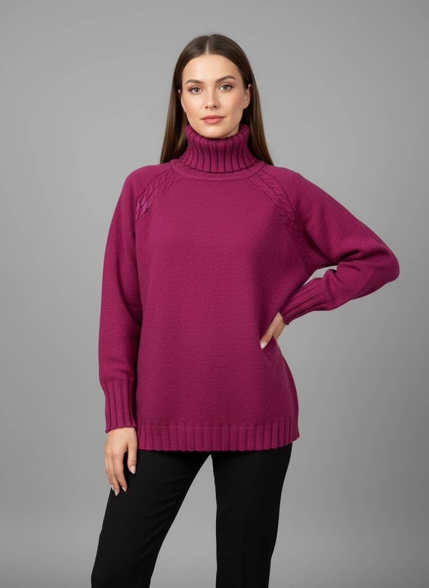 Klassisk stickad polotröja