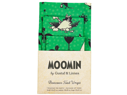 Bivaxduk Moomin Grön - Tre-pack - Tillverkad i Sverige