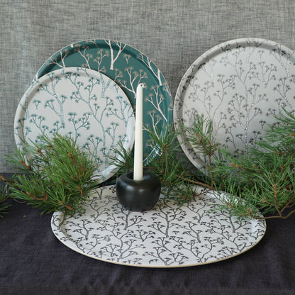 Bricka Tallgrön - Diameter 38 cm - Tillverkad i Sverige