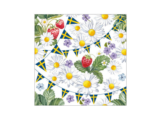 Servett Sommarflagga - 33x33cm