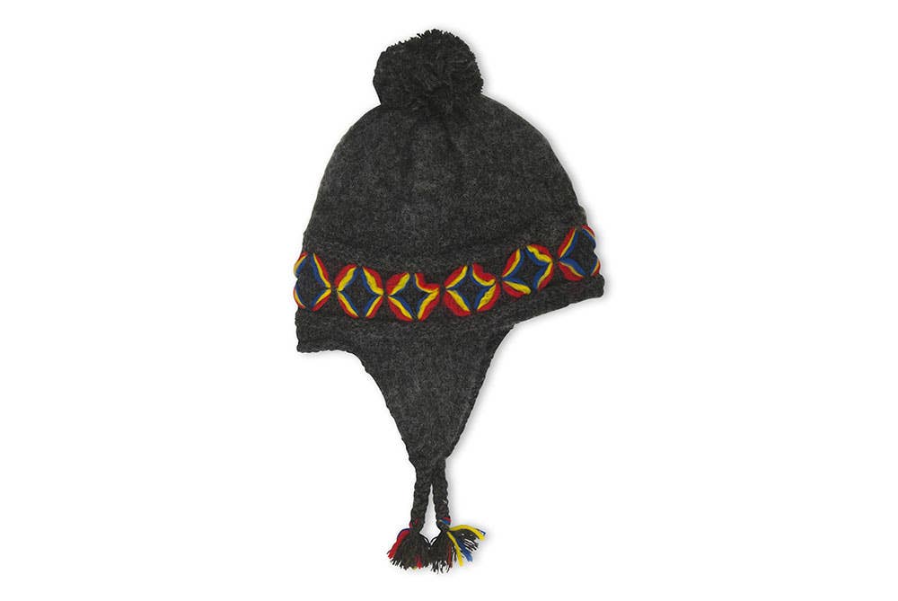 Pajala Stickad mössa: Mörkgrå / M