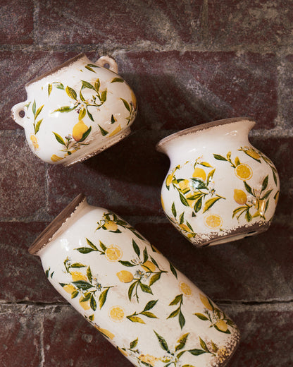 LEMONA Urna, Vit/grön/gul