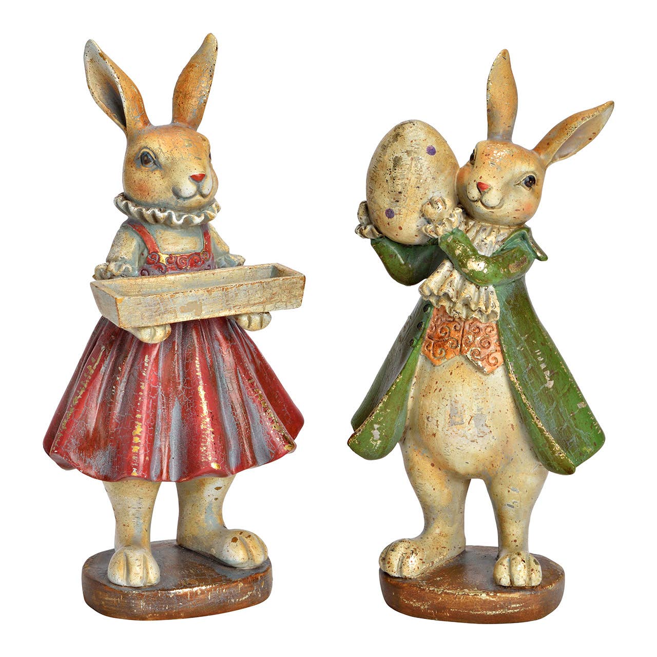 Påskhare med ett dekorativt ägg - H 20cm