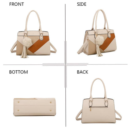 Cléo handväska med fransar: Beige