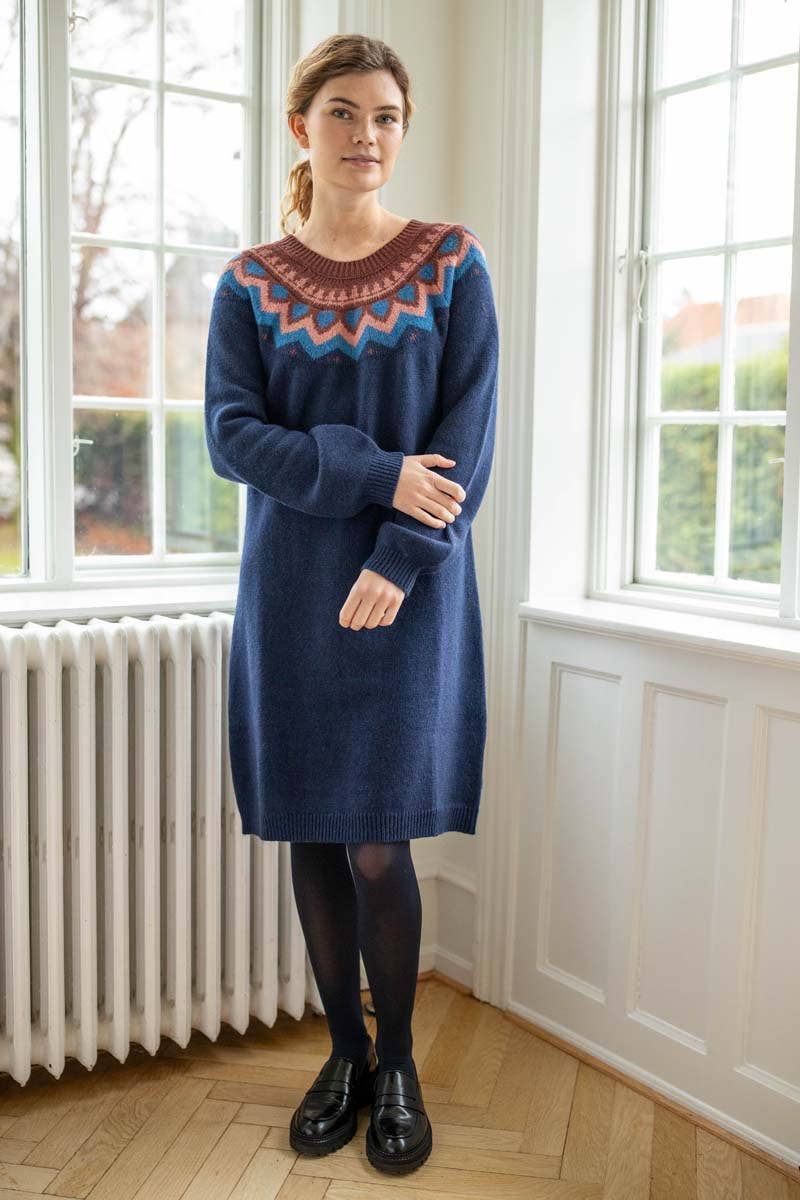 Danesukkertop Ulltröja Klänning Dk Marinblå - Öko-Tex
