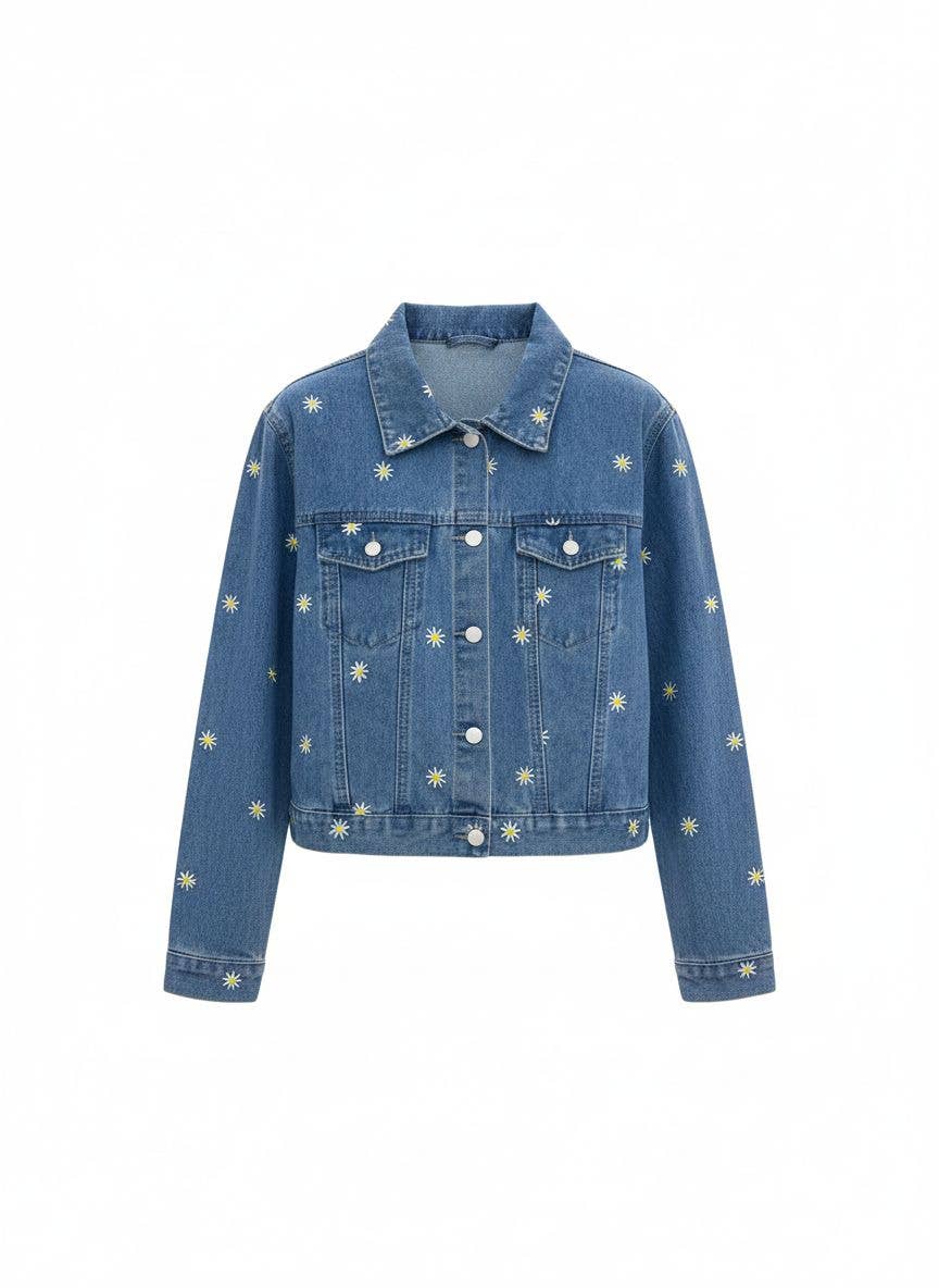 Jeansjacka "Marguerite" med rak passform: jeans