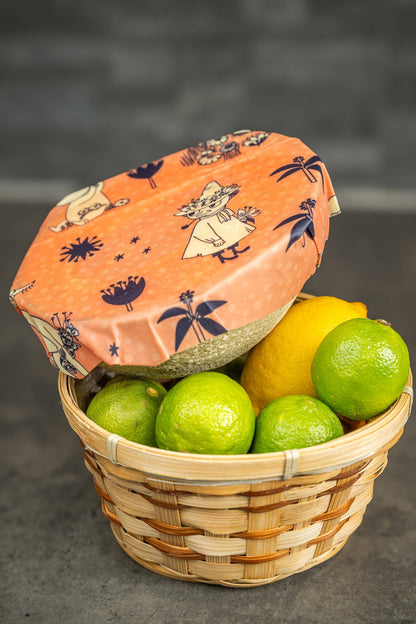 Bivaxduk Moomin Rosa - Tre-pack - Tillverkad i Sverige