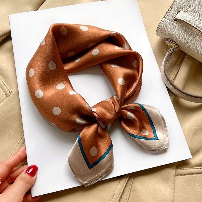 Sjal i silkesblandning - Färg: brun