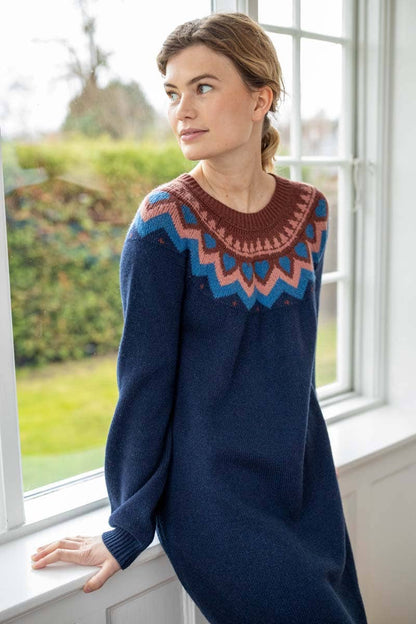 Danesukkertop Ulltröja Klänning Dk Marinblå - Öko-Tex