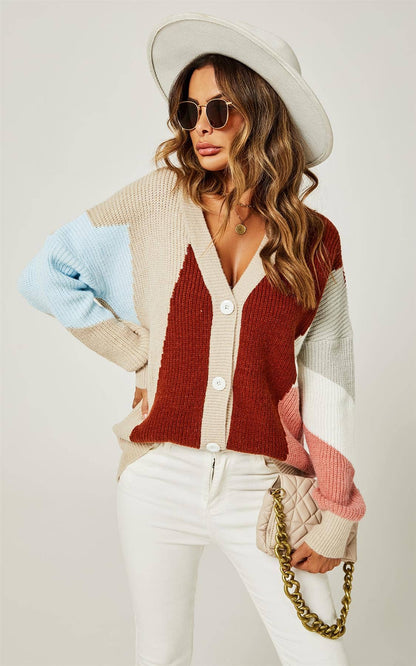 Blockfärgad kofta: OneSize