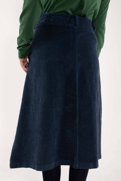 Danesweetie Cord Stretch Kjol Mörk Marinblå