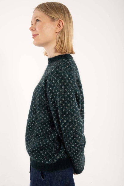 Daneherbal Alpacka Jaquard Tröja Dk Skiffer/Lt - OEKO-TEX