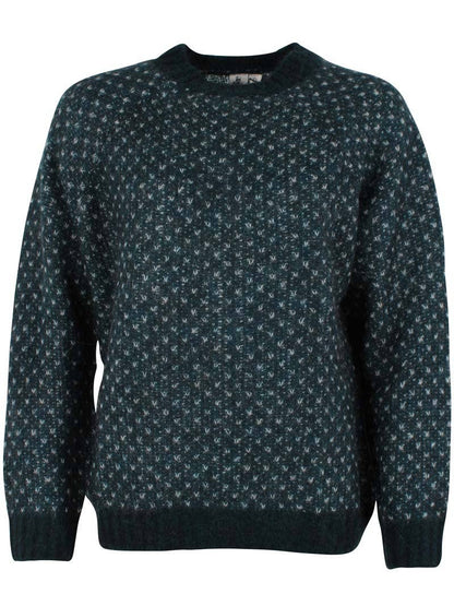 Daneherbal Alpacka Jaquard Tröja Dk Skiffer/Lt - OEKO-TEX