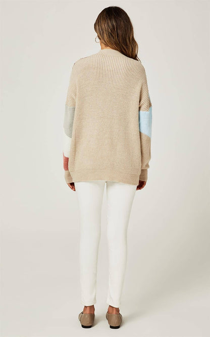 Blockfärgad kofta: OneSize