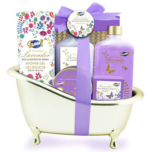Presentset Provence Lily & Freesia - Klassiskt lavendelbadkar